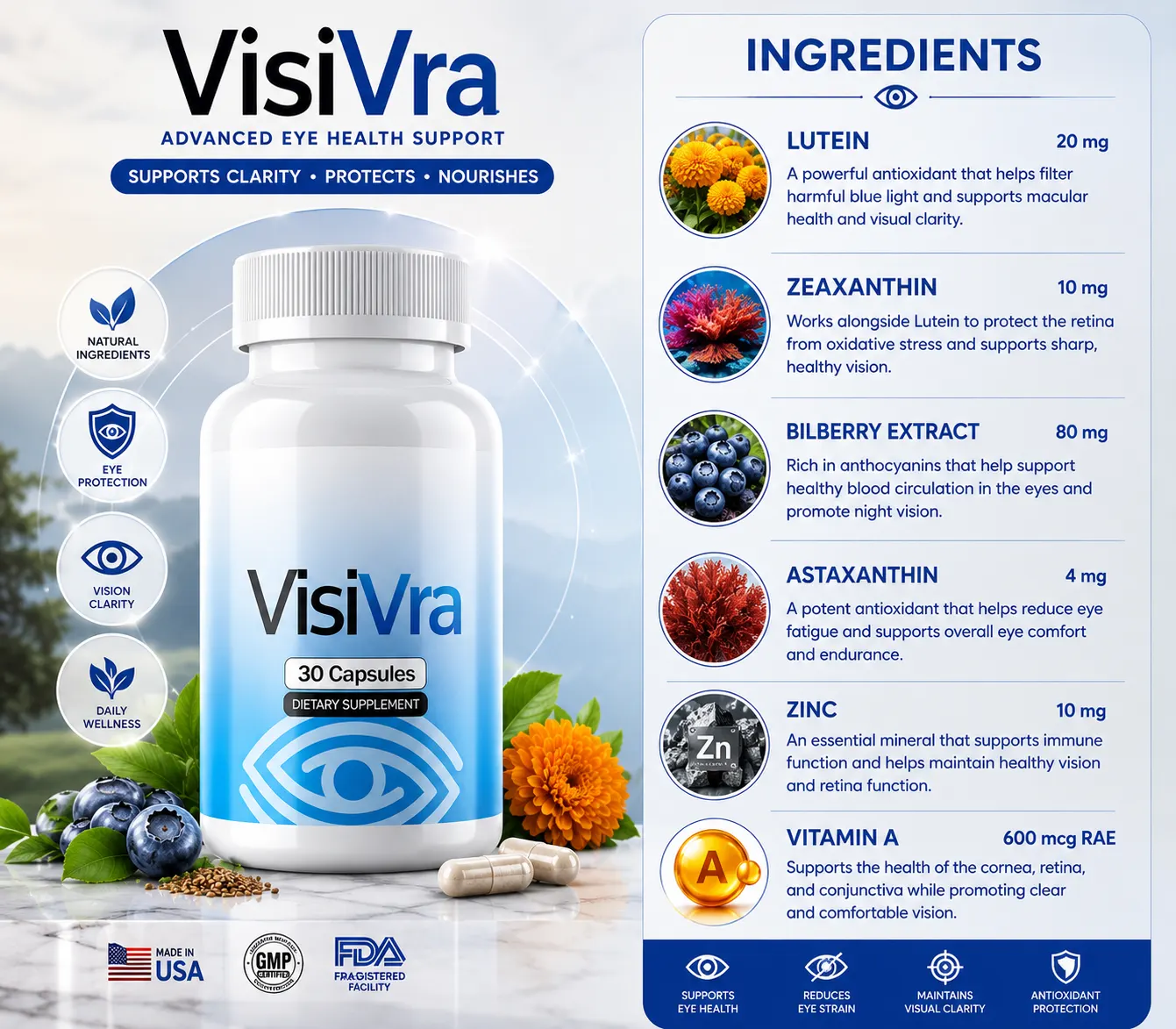 VisiVra Advanced Eye Health Formula